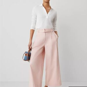 Ann Taylor Soft Pink Wide-Leg Pants